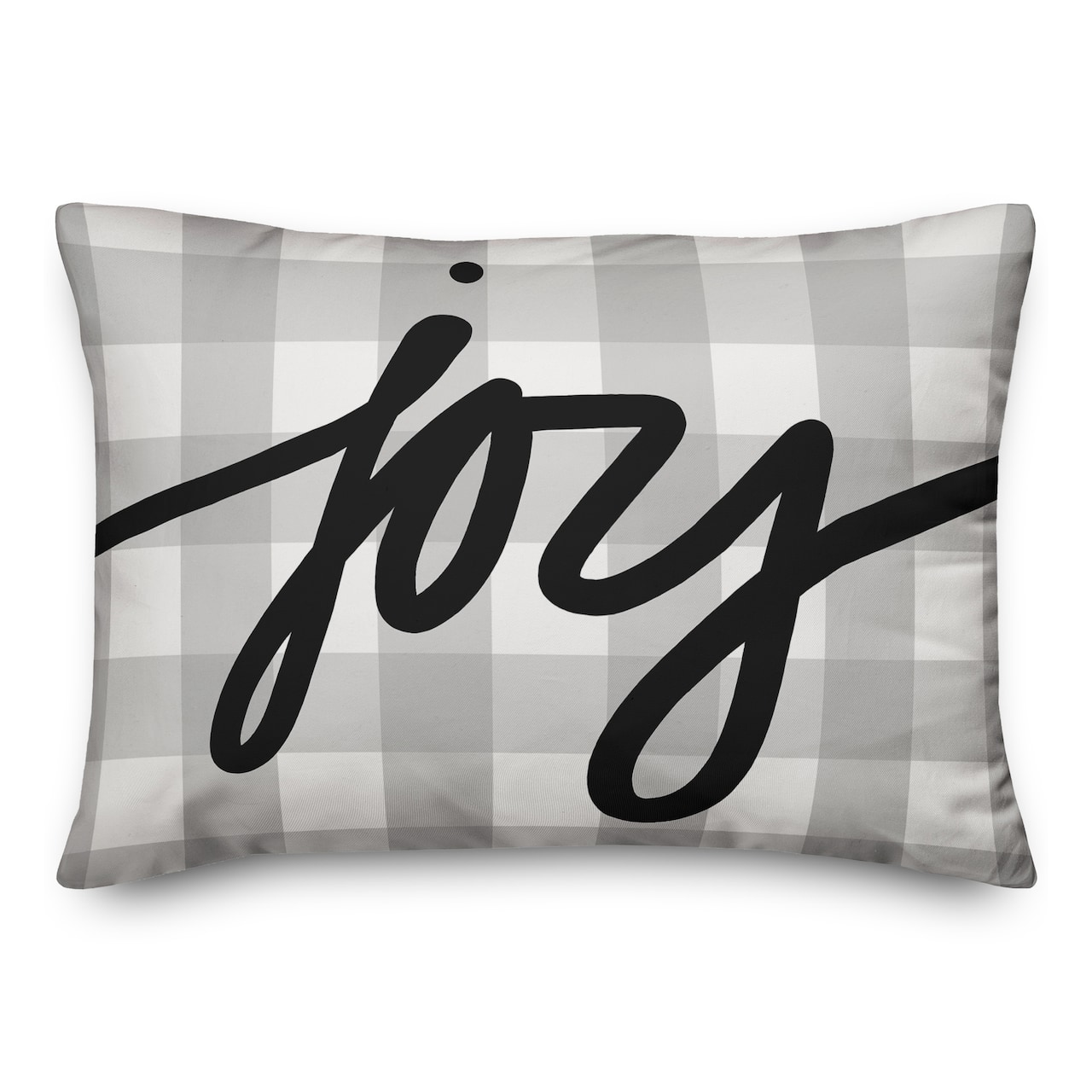 Designs Direct Joy Checkered 14x20 Throw Pillow